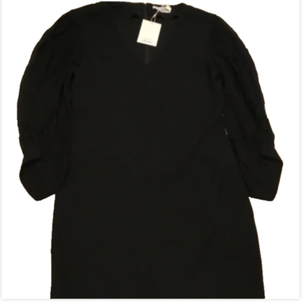 NWT Paris Atelier Black V Neck Back Zipper Dress Sz 4